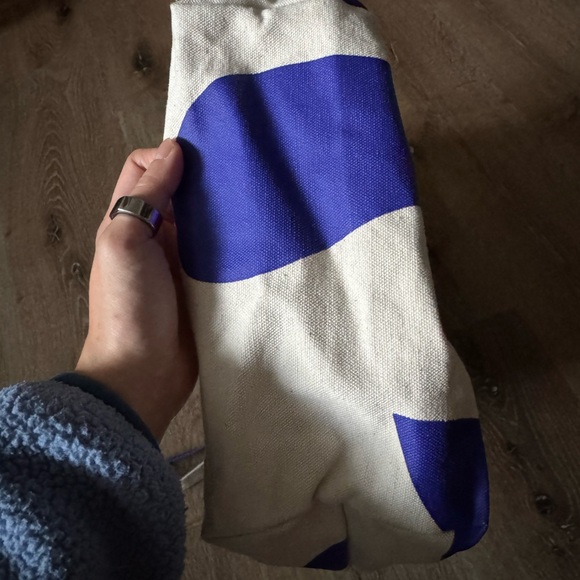 Baggu NWT Blue and Cream Women's Tote Bag - Picture 3 of 5